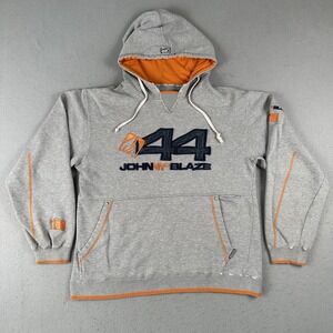 Vtg Y2K Johnny Blaze Hoodie Men's Medium Gray Heavyweight Baggy Distressed‎